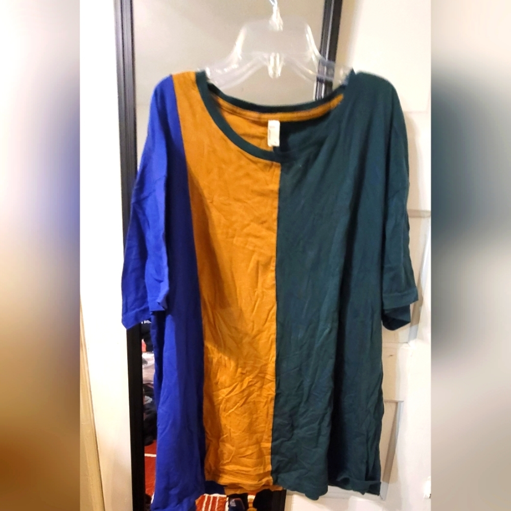 American Apparel color block tee